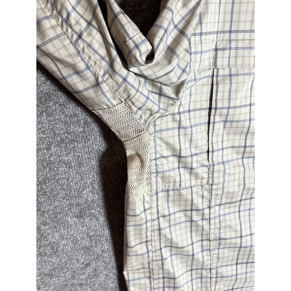 REI Long Sleeve Plaid Button Up Shirt Mens Size Large Stretch Vented Pockets - Picture 6 of 10
